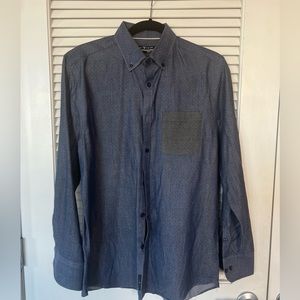 Five Four Men’s blue dot button down | size M